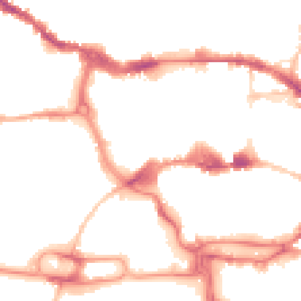 Night-time road noise heatmap for IP1 1JQ