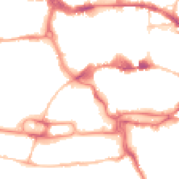 Night-time road noise heatmap for IP1 1NA