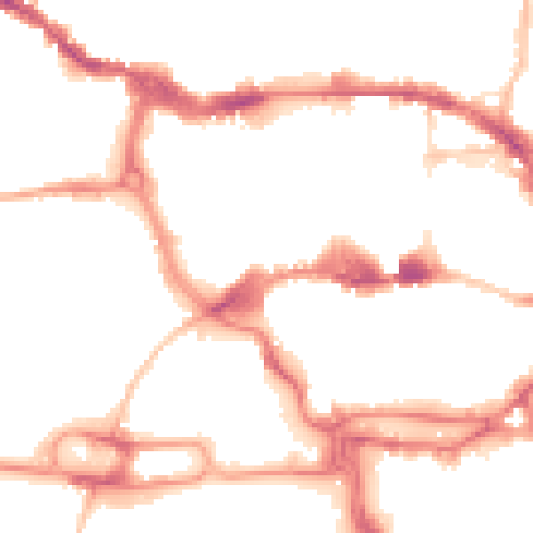Night-time road noise heatmap for IP1 1PU