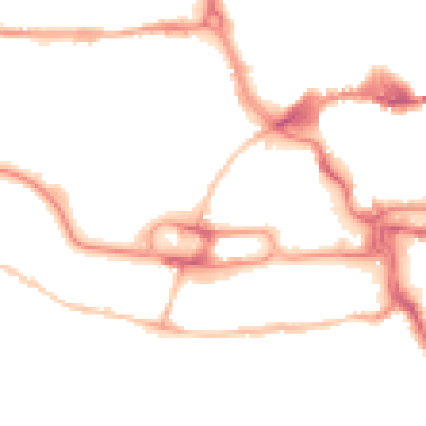 Night-time road noise heatmap for IP1 1QJ