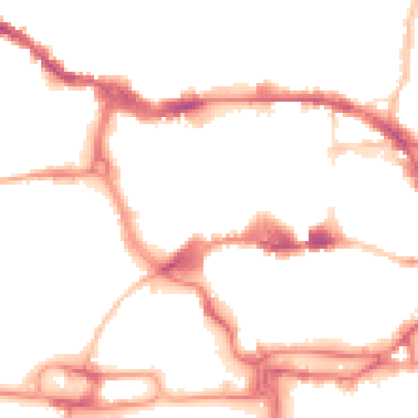 Night-time road noise heatmap for IP1 1QU