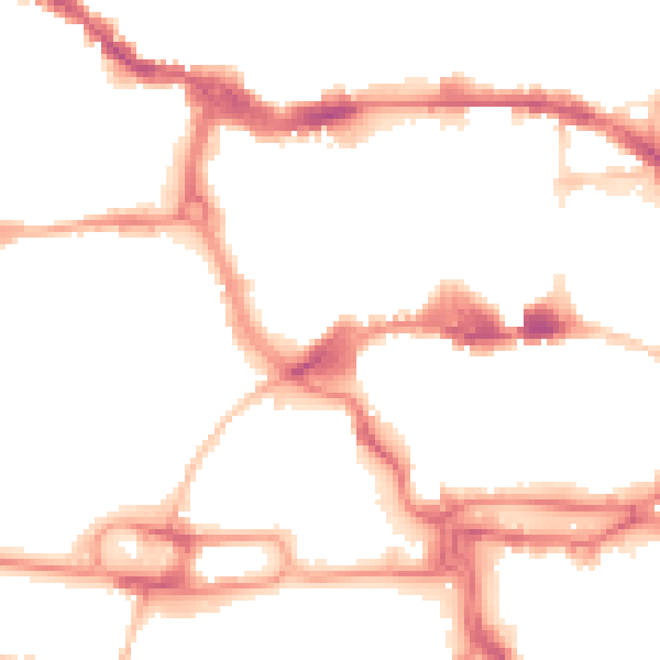 Night-time road noise heatmap for IP1 1RJ