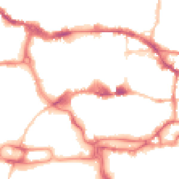 Night-time road noise heatmap for IP1 1SH