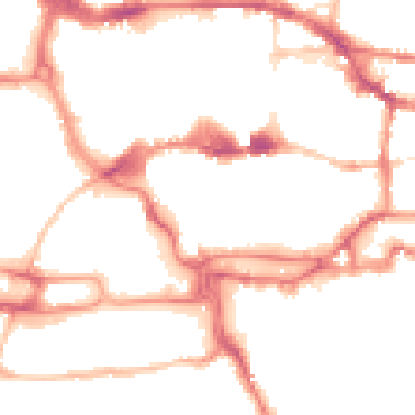 Night-time road noise heatmap for IP1 1XE