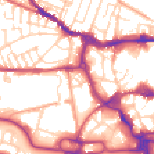 Daytime road noise heatmap for IP1 2BU