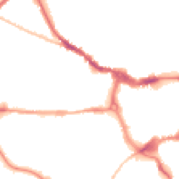 Night-time road noise heatmap for IP1 2EX