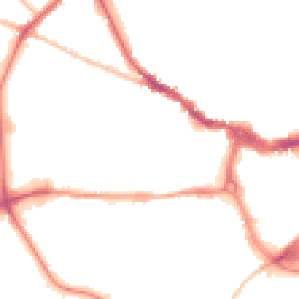 Night-time road noise heatmap for IP1 2EY