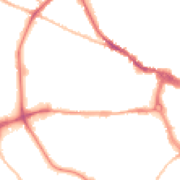 Night-time road noise heatmap for IP1 2HP