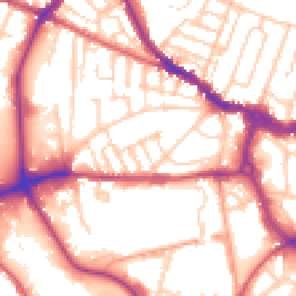 Daytime road noise heatmap for IP1 2HR