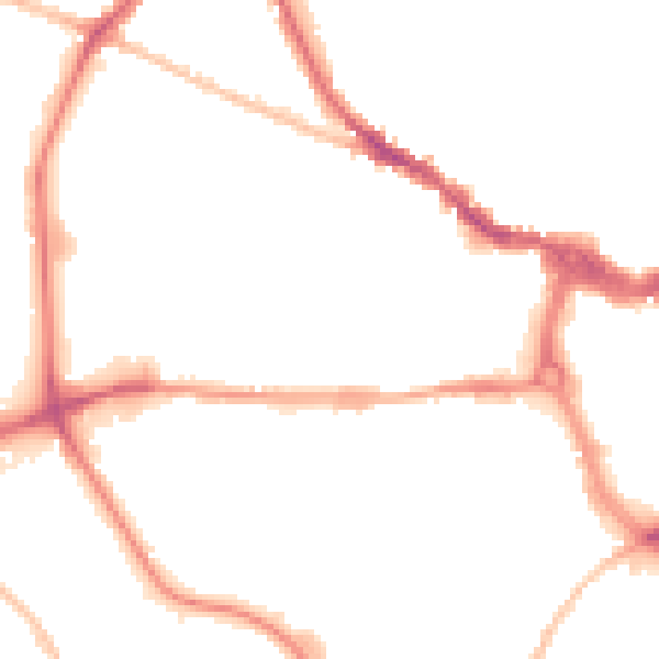 Night-time road noise heatmap for IP1 2HR
