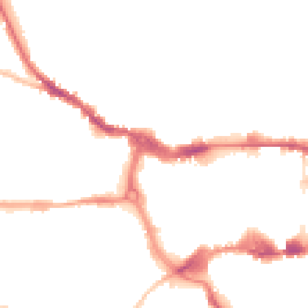 Night-time road noise heatmap for IP1 3EL