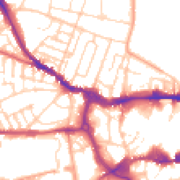 Daytime road noise heatmap for IP1 3ES