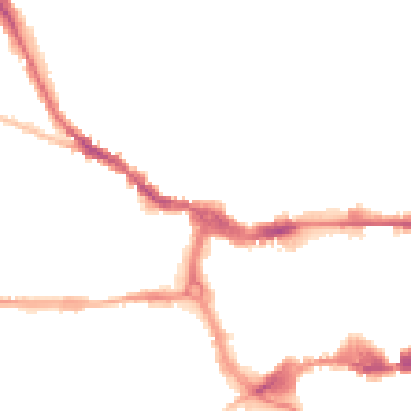 Night-time road noise heatmap for IP1 3ES
