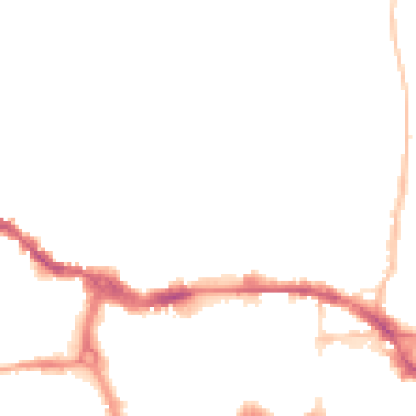 Night-time road noise heatmap for IP1 3JN