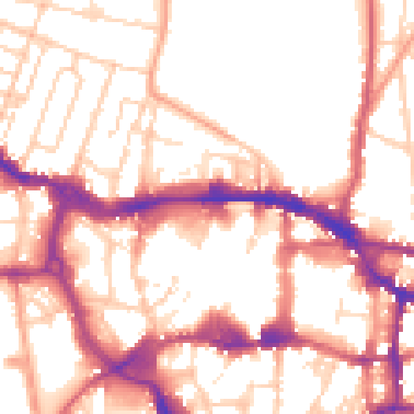 Daytime road noise heatmap for IP1 3LE