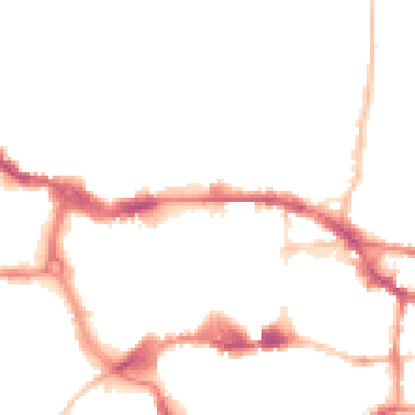 Night-time road noise heatmap for IP1 3LE