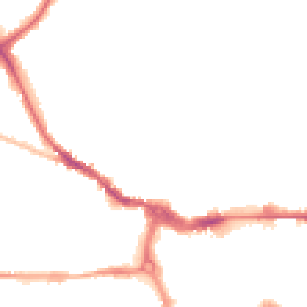 Night-time road noise heatmap for IP1 3NW