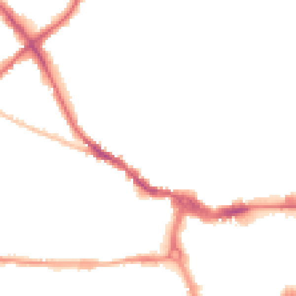 Night-time road noise heatmap for IP1 3NX