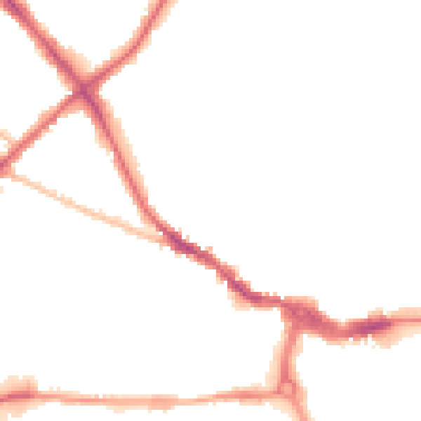 Night-time road noise heatmap for IP1 3NZ