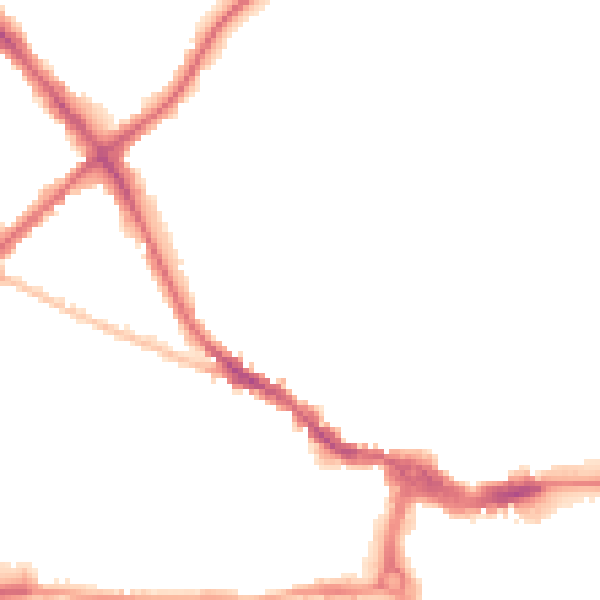 Night-time road noise heatmap for IP1 3PF