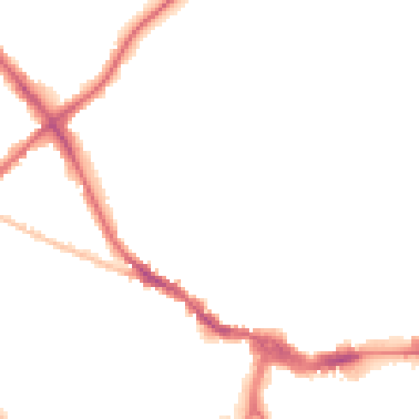Night-time road noise heatmap for IP1 3PQ