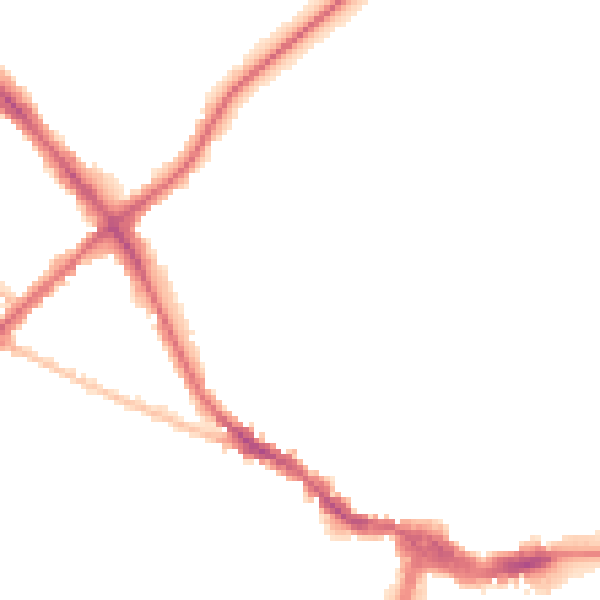 Night-time road noise heatmap for IP1 3QB