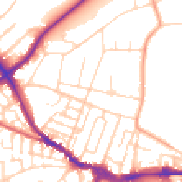 Daytime road noise heatmap for IP1 3QX