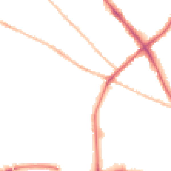Night-time road noise heatmap for IP1 4AD