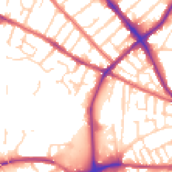 Daytime road noise heatmap for IP1 4AE