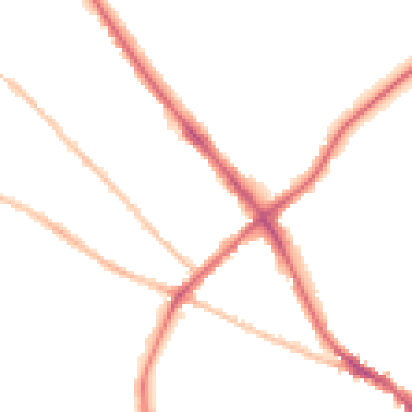 Night-time road noise heatmap for IP1 4BY