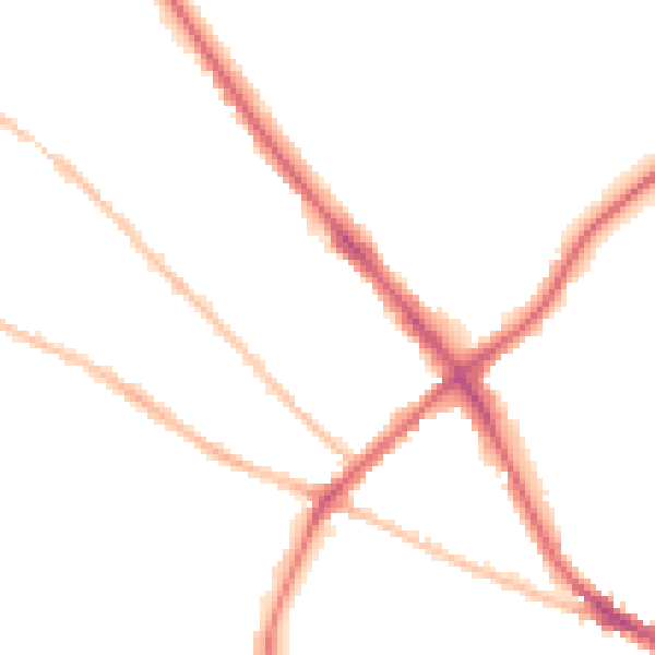 Night-time road noise heatmap for IP1 4DG
