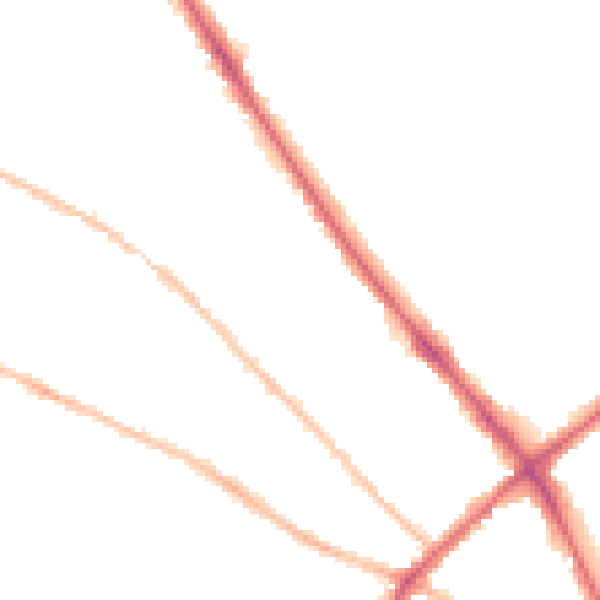Night-time road noise heatmap for IP1 4DT