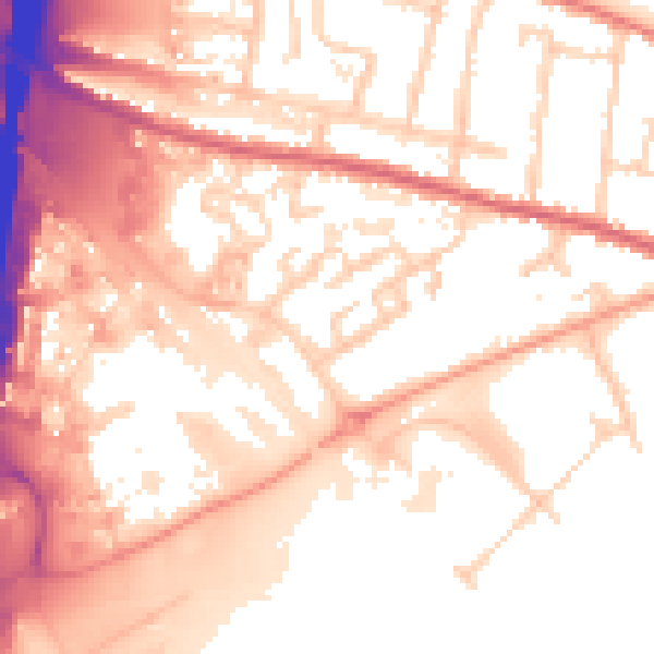 Daytime road noise heatmap for IP1 5AE