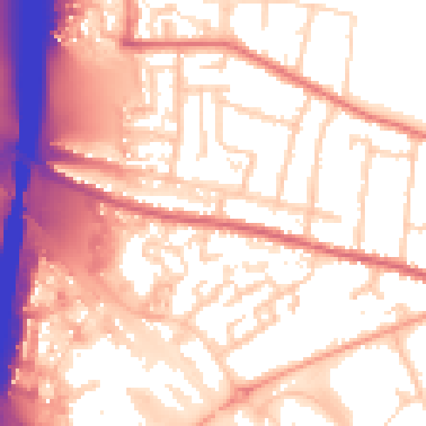 Daytime road noise heatmap for IP1 5BG