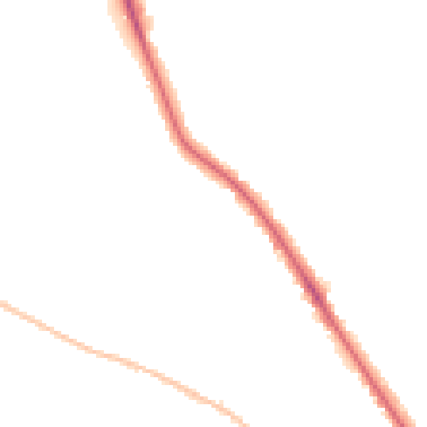 Night-time road noise heatmap for IP1 5DY