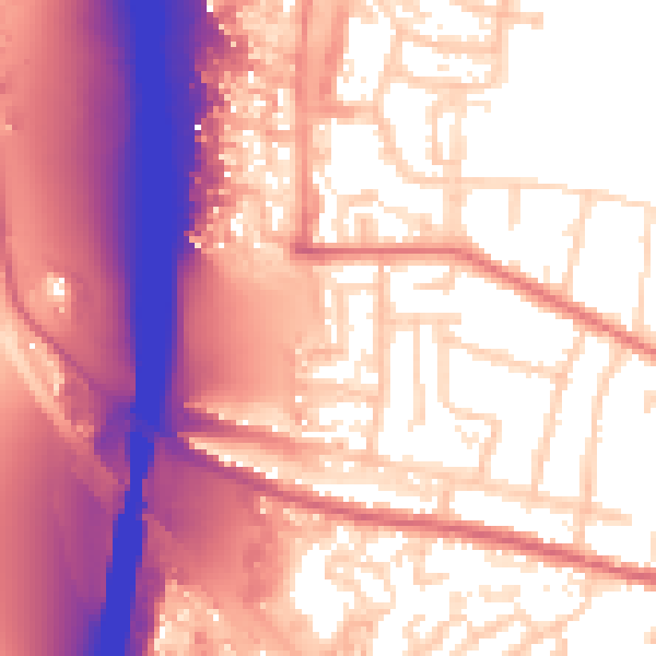 Daytime road noise heatmap for IP1 5HN