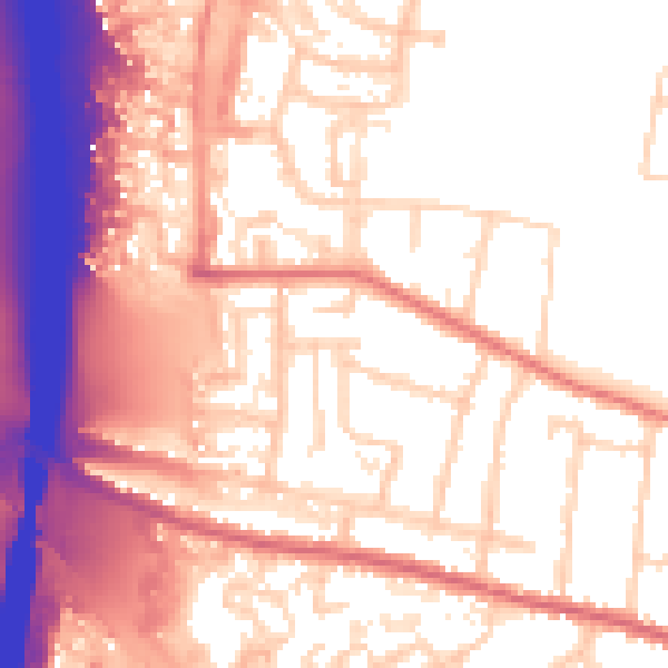 Daytime road noise heatmap for IP1 5HP