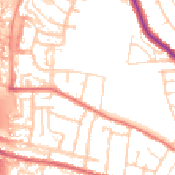 Daytime road noise heatmap for IP1 5JW