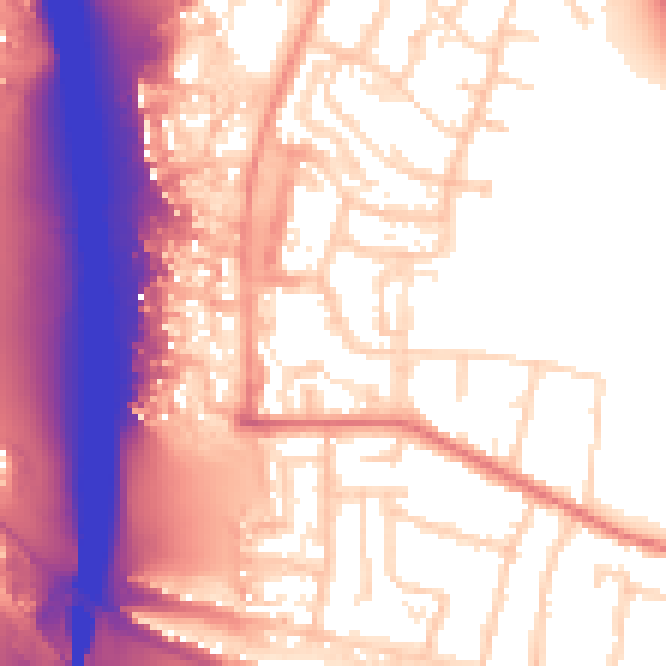 Daytime road noise heatmap for IP1 5LQ