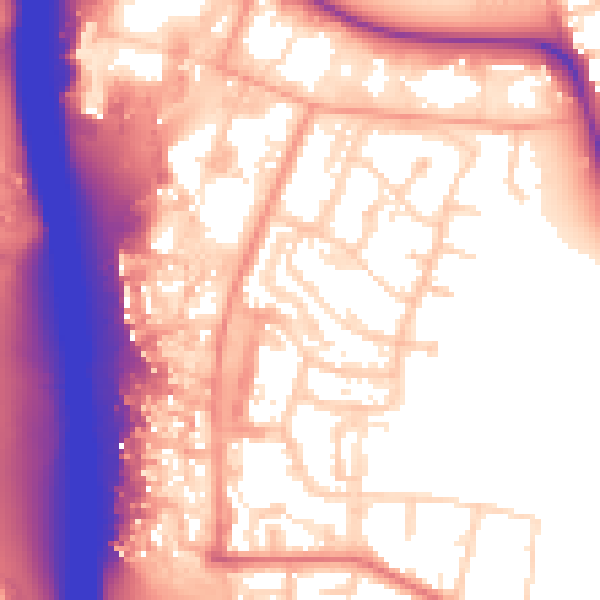 Daytime road noise heatmap for IP1 5NE