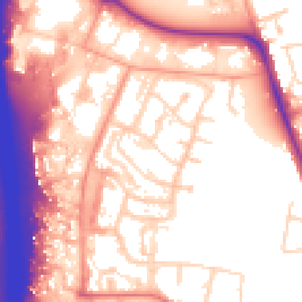 Daytime road noise heatmap for IP1 5NG