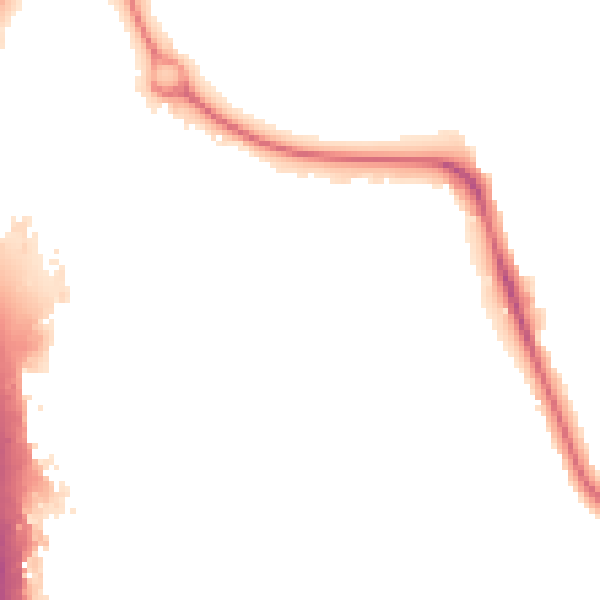 Night-time road noise heatmap for IP1 5NH