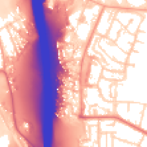 Daytime road noise heatmap for IP1 5PQ