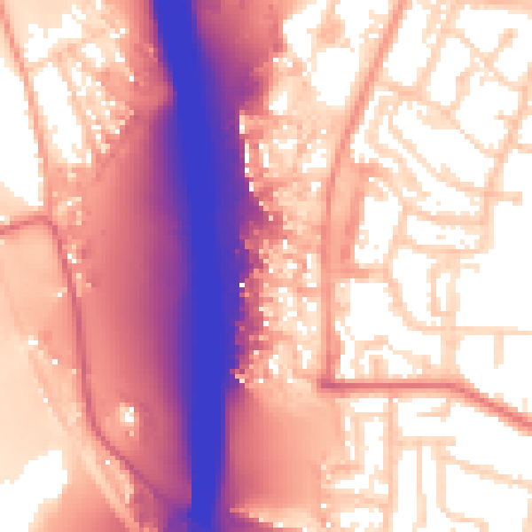Daytime road noise heatmap for IP1 5QA