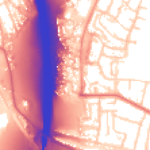 Daytime road noise heatmap for IP1 5QB