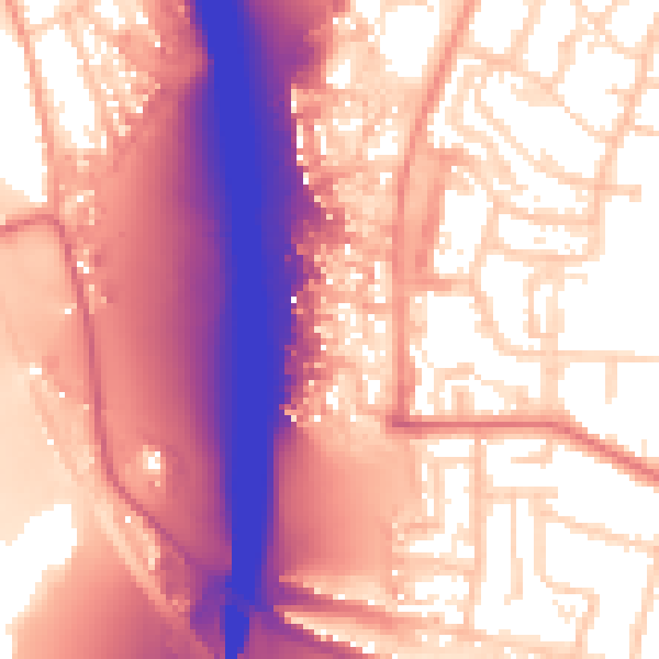 Daytime road noise heatmap for IP1 5QF