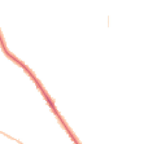 Night-time road noise heatmap for IP1 6BA