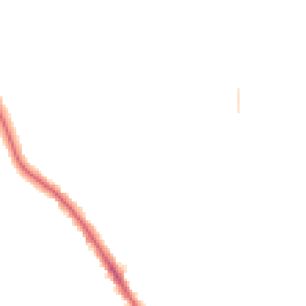Night-time road noise heatmap for IP1 6DP