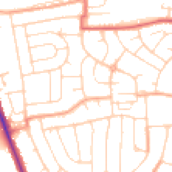 Daytime road noise heatmap for IP1 6EH