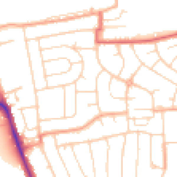 Daytime road noise heatmap for IP1 6EN